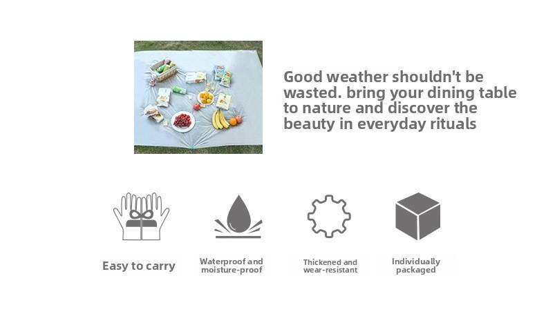 FaSoLa disposable picnic mat, travel camping tablecloth, outdoor picnic waterproof thickened portable sand mat