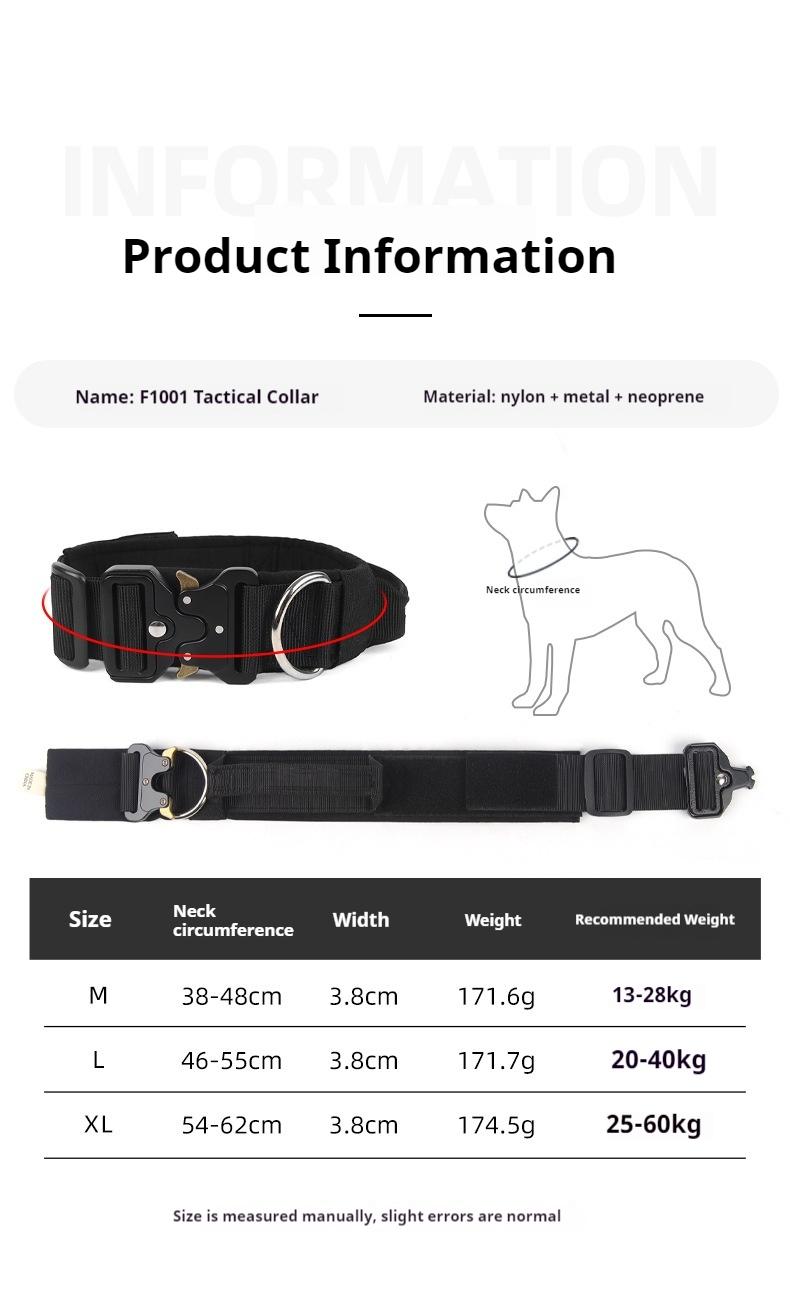 Heavy Duty Tactical Dog Collar with Control Handle, Stylish Pink Fashion No Pull Training Collar for Medium Large Dogs
