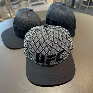 2026UFC hat, cool hip-hop hat, street dance trendy large head circumference baseball cap, summer flat-brimmed hat, good quality fabric, birthday gift