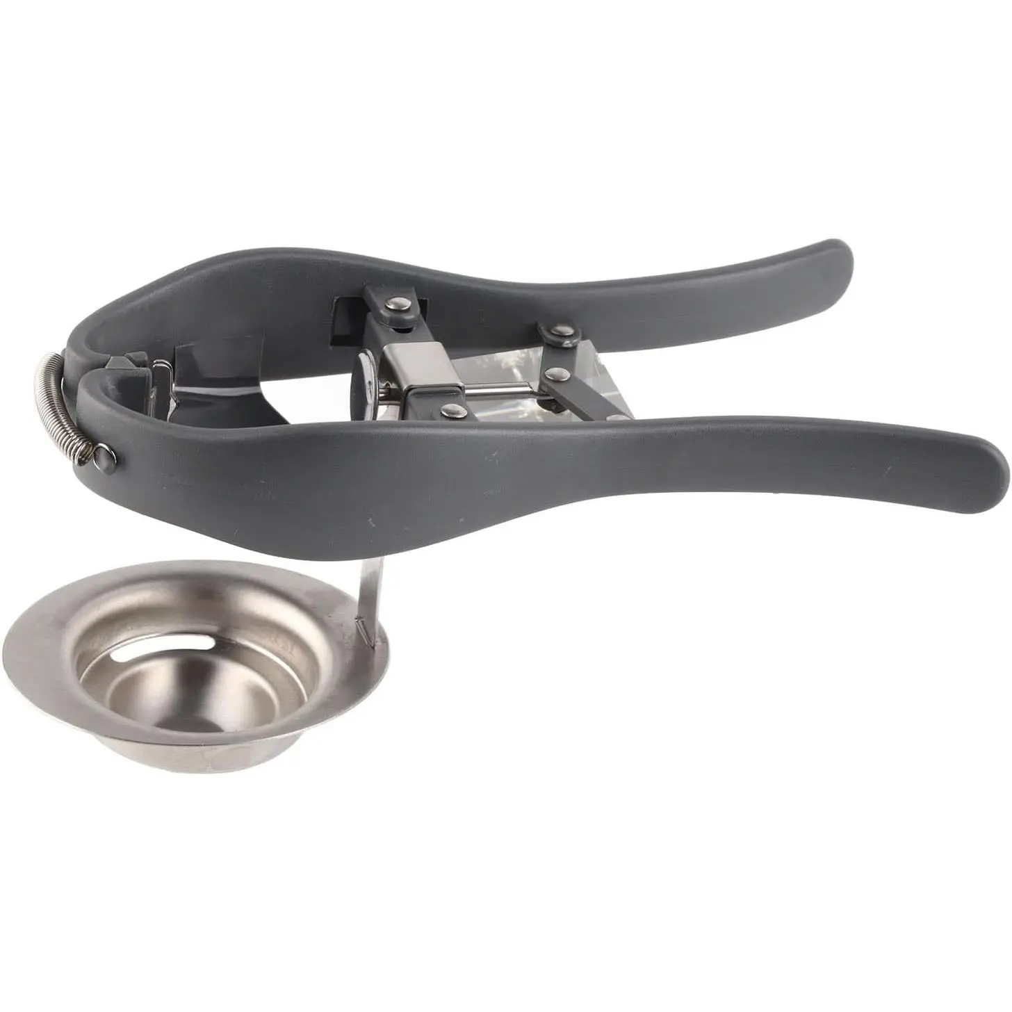 Handheld Automatic Quick-Open Stainless Steel Egg Cracker Separator with Spring Design Kitchen Tool