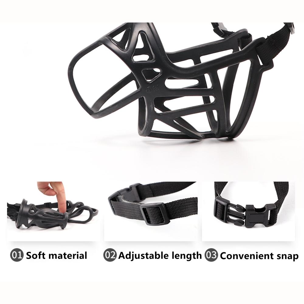 Adjustable Dog Muzzle, Hollow and Breathable Dog Muzzle for Small, Medium-sized and Large Dogs to Prevent Biting and Barking