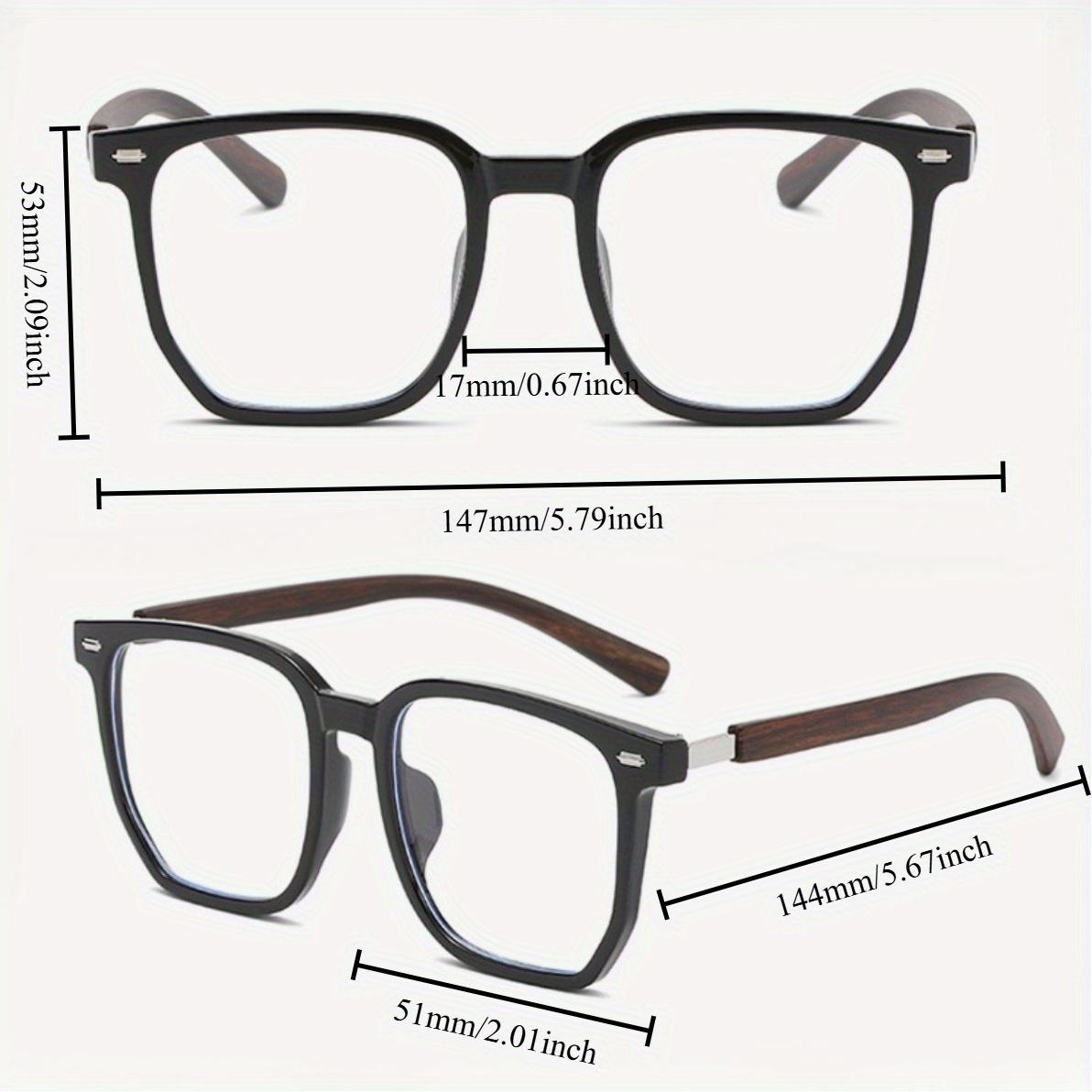 2-Pack Large Frame Reading Glasses with Gray Lens - Presbyopia Eyeglasses Suitable for Women & Men, +0.50 to +1.75 & +4.0 Diopters Strength, Age-Related near Vision