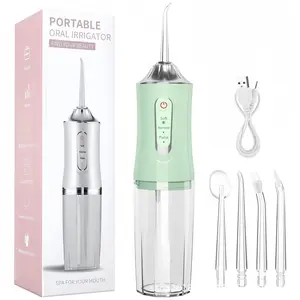 Portable Cordless Oral Irrigator with 4 Nozzles, Rechargeable Dental Cleaner for Men and Women, Ideal Gift, Model A10, New Condition
