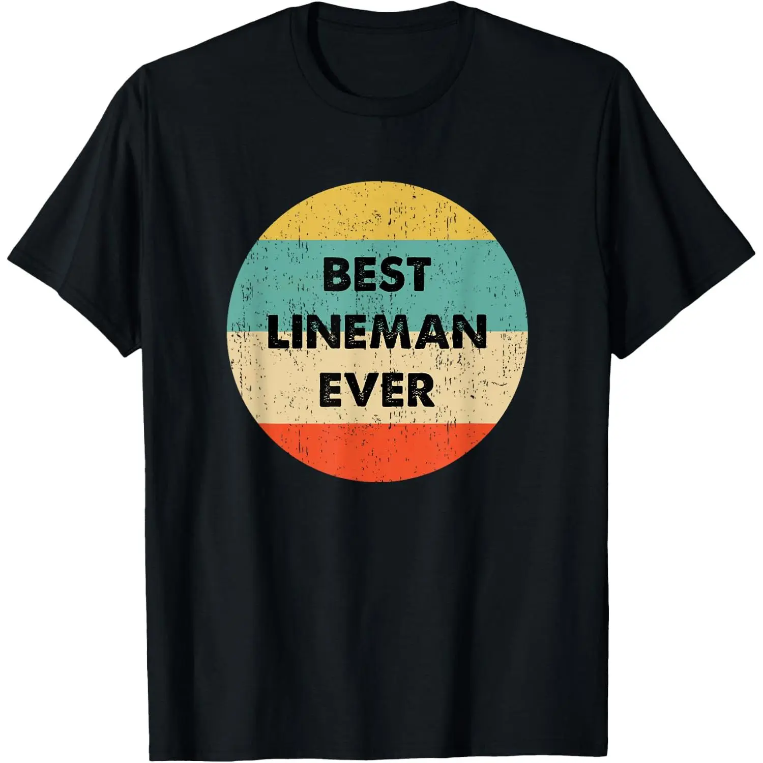 Men's Best Lineman Graphic T-Shirt - Classic Streetwear, Funny Utility Worker Quote Print, Breathable Short-Sleeve Cotton Tee for Day Casual Workwear