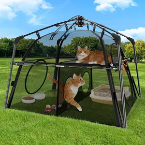 Catio Outdoor  Enclosure  2-Tier  Tent for Patio, Balcony, Indoor & Camping, Foldable Outdoor  Playpen with Windows, Weatherproof Sunproof (Carry Bag Included)