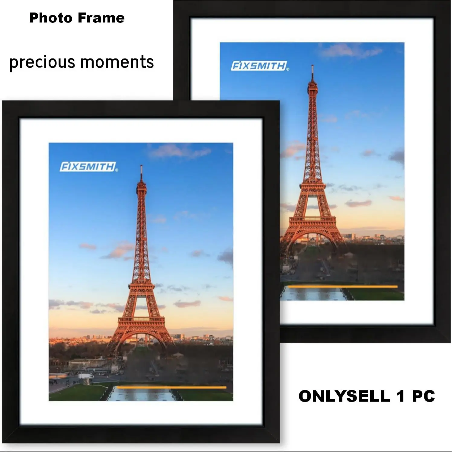 Minimalist Photo Frame, 20×15cm, stylish and simple design, available in black and white. Dual-use for wall hanging and tabletop display to preserve your precious memories. It is a premium ornament, wonderful gift and home decor.