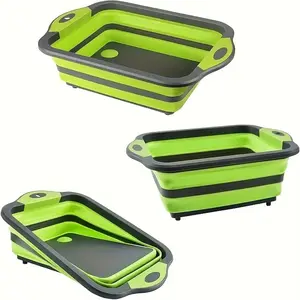 Foldable Basin with Built In Sink and Storage, Portable Space-Saving Design Basin, Perfect for Camping, Travel, and Home Use