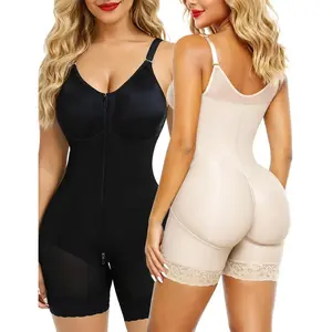 [BBL Effect] High Elasticity Butt Lifting Bodysuit with Zipper Crotch - Seamless Tummy Control Jumpsuit, Breathable Medium Support Postpartum Shaper, summerwins