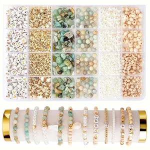 1560 Natural Stone Beads, Professional Stringing Tools DIY, Handmade Jewelry Materials, Adult Creative Design Kit, Craft Supplies