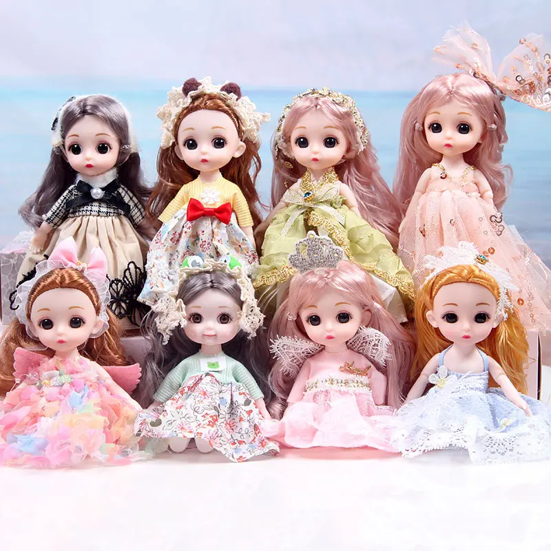 17-cm Articulated Molly Doll Set for Girls with Removable Outfits, New Dreamy Style Fashion Doll Toy