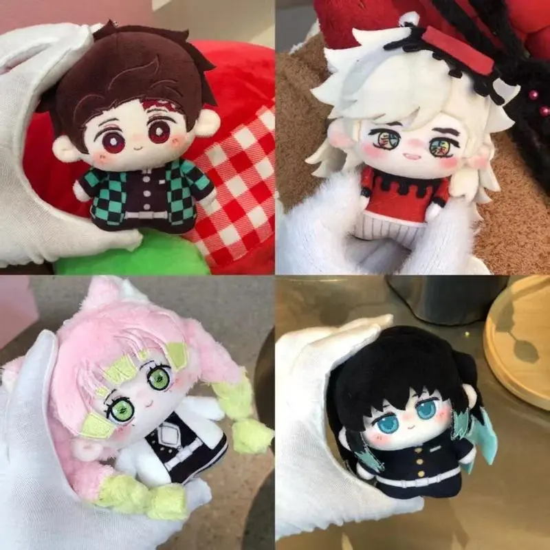 Demon Anime Character Stuffed Toys - Giyu Tomioka, Mitsuri Kanroji, Douma 10cm Plush Cotton Dolls, Collectible Gift for Fans, Cute Desktop Decoration