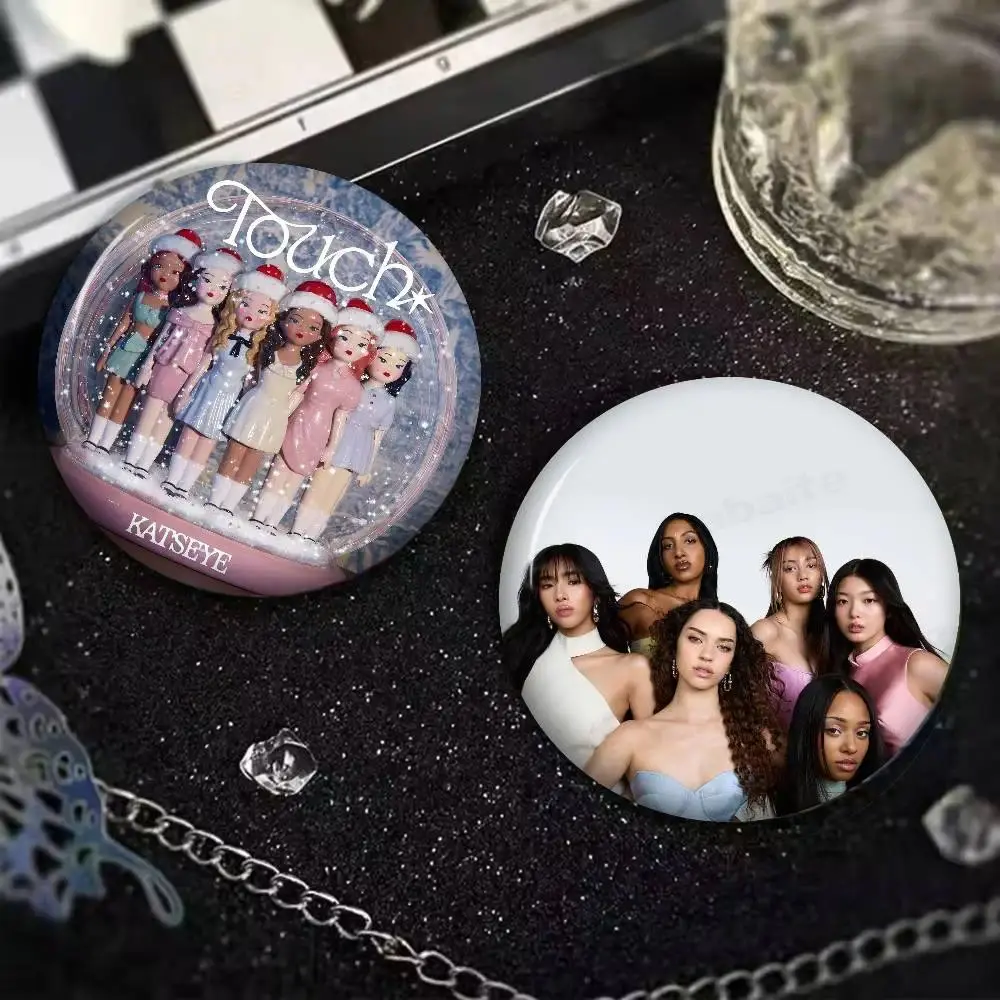 Korea Kpop Band K-katseye 58mm Animals Funny Brooches Badge Backpack Clothes Gift Accessory