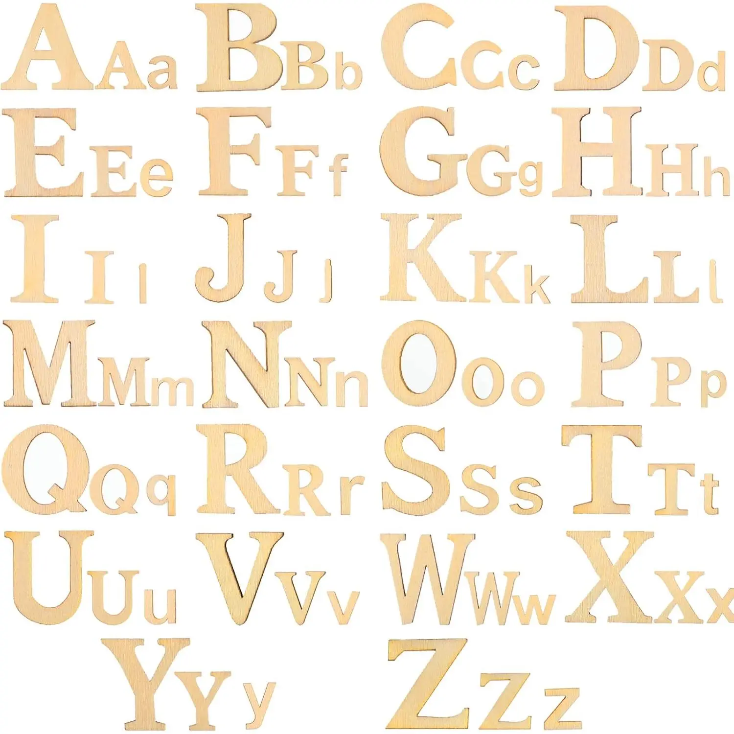 260 Pcs 1 Inches and 2 Inches Wooden Alphabet Letters Bulk Unfinished Wood Alphabet Letters for Craft DIY Natural Blank ABCs Cutouts for Spelling Learning Painting Craft Project Home Wall Decorfidget toys