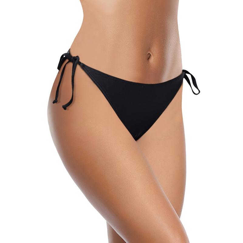 Holipick Bikini Bottoms for Women String Bathing Suit Bottom with Moderate Coverage Low Waist Swim Bottom