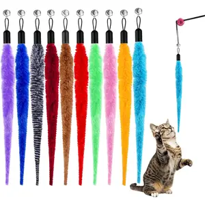 10 count  Worm  Cats Wand Accessories Interactive  Wand Attachments Replacements Worms and 1 count String for Cats Fishing Pole  Worm Kitten Refill for Indoor Kitten