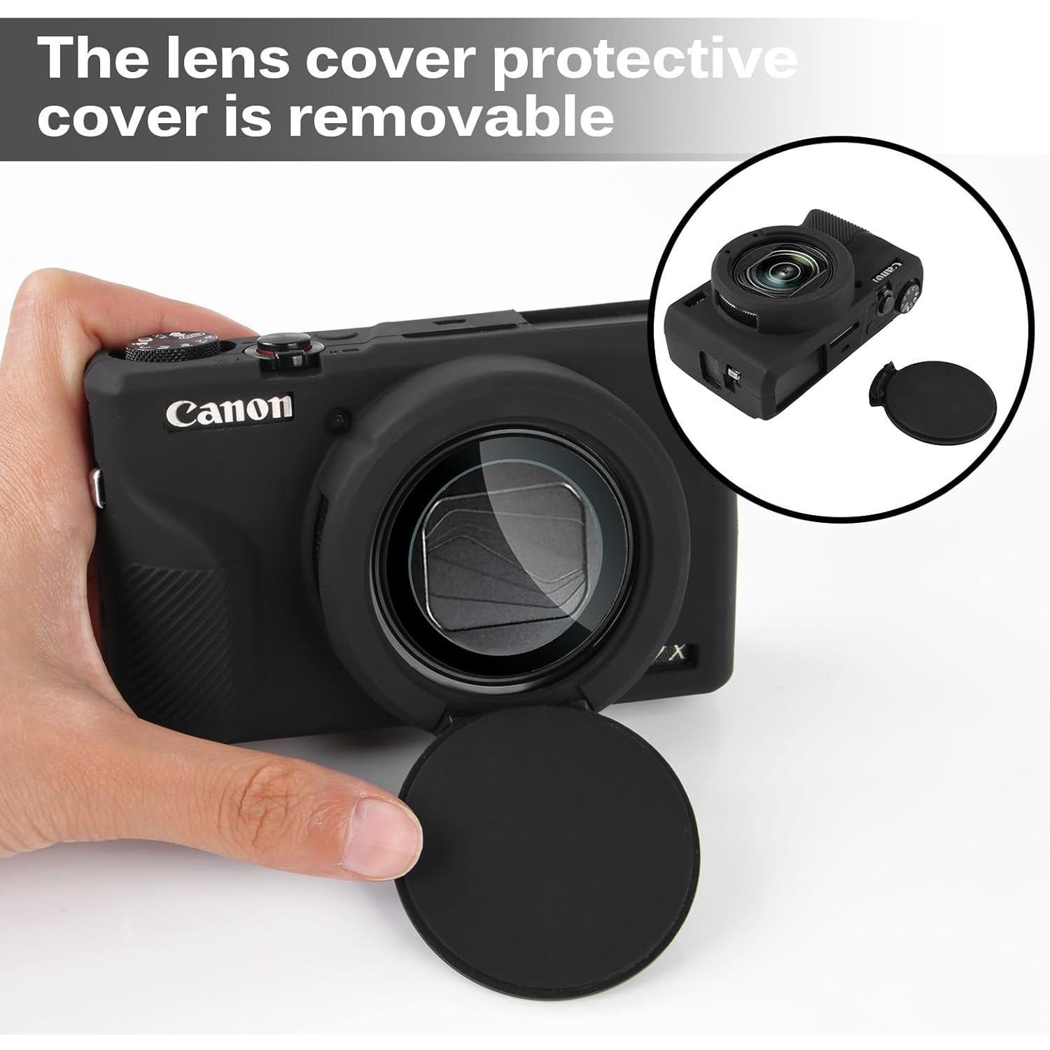 Case for  Powershot G7X Mark III Digital Camera, Soft  G7X Mark iii Camera Case Cover with Removable Lens Cover, Anti-Scratch Slim Fit Soft