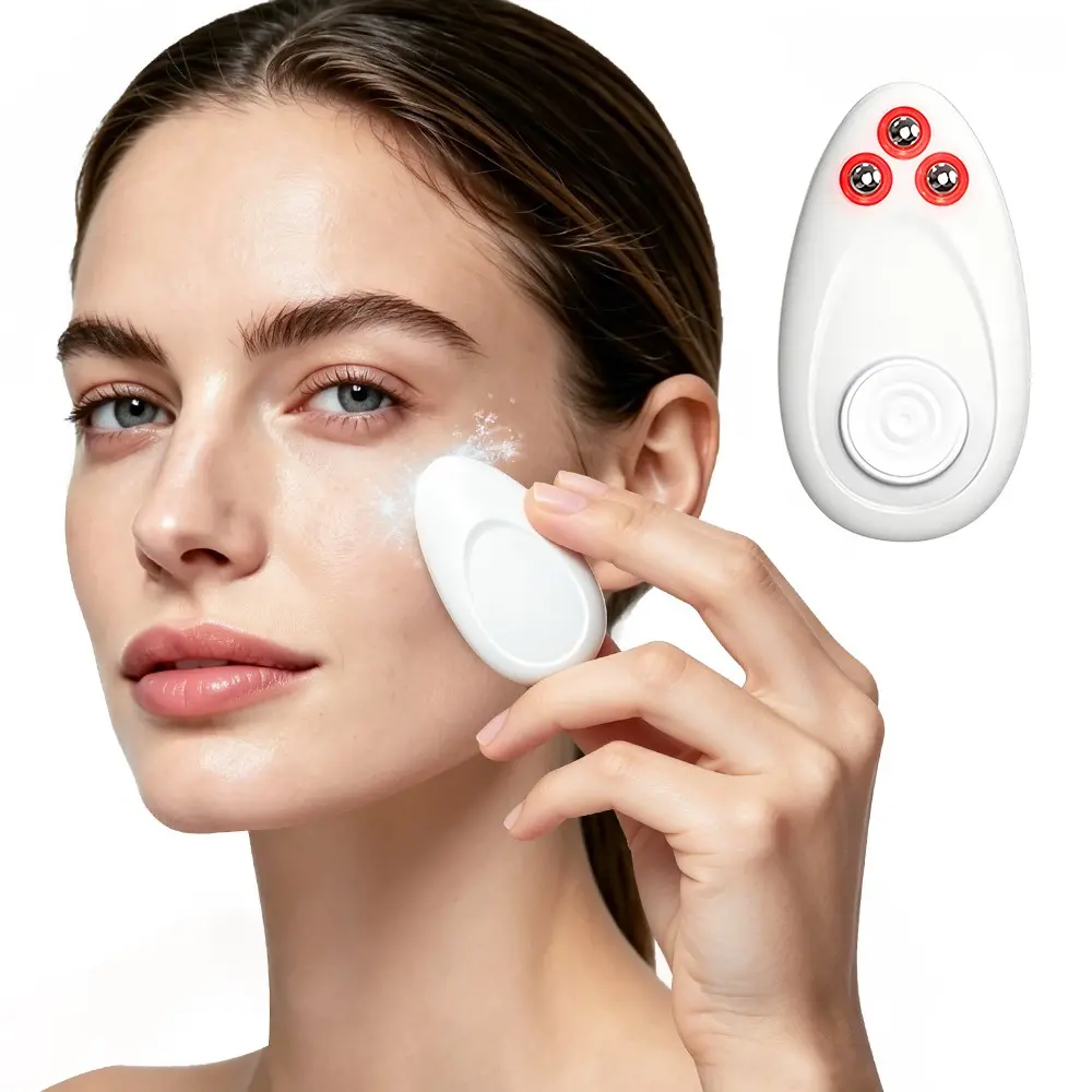 Mini Electric Eye Massager, Ice Roller Vibrating Device, Facial Lifting Tool, Reduces Eye Fatigue, Fades Fine Lines, Portable Gift