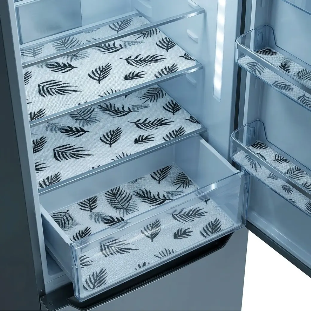 EVA Refrigerator Liner Mat, Waterproof Non-Slip Cuttable Shelf Mat for Fridge Drawers, Kitchen Cabinet Drawer Protector, Cutting