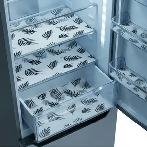 EVA Refrigerator Liner Mat, Waterproof Shelf Liner for Fridge Drawers, Non Slip Kitchen Cabinet Drawer Protector, Cuttable Storage Mat