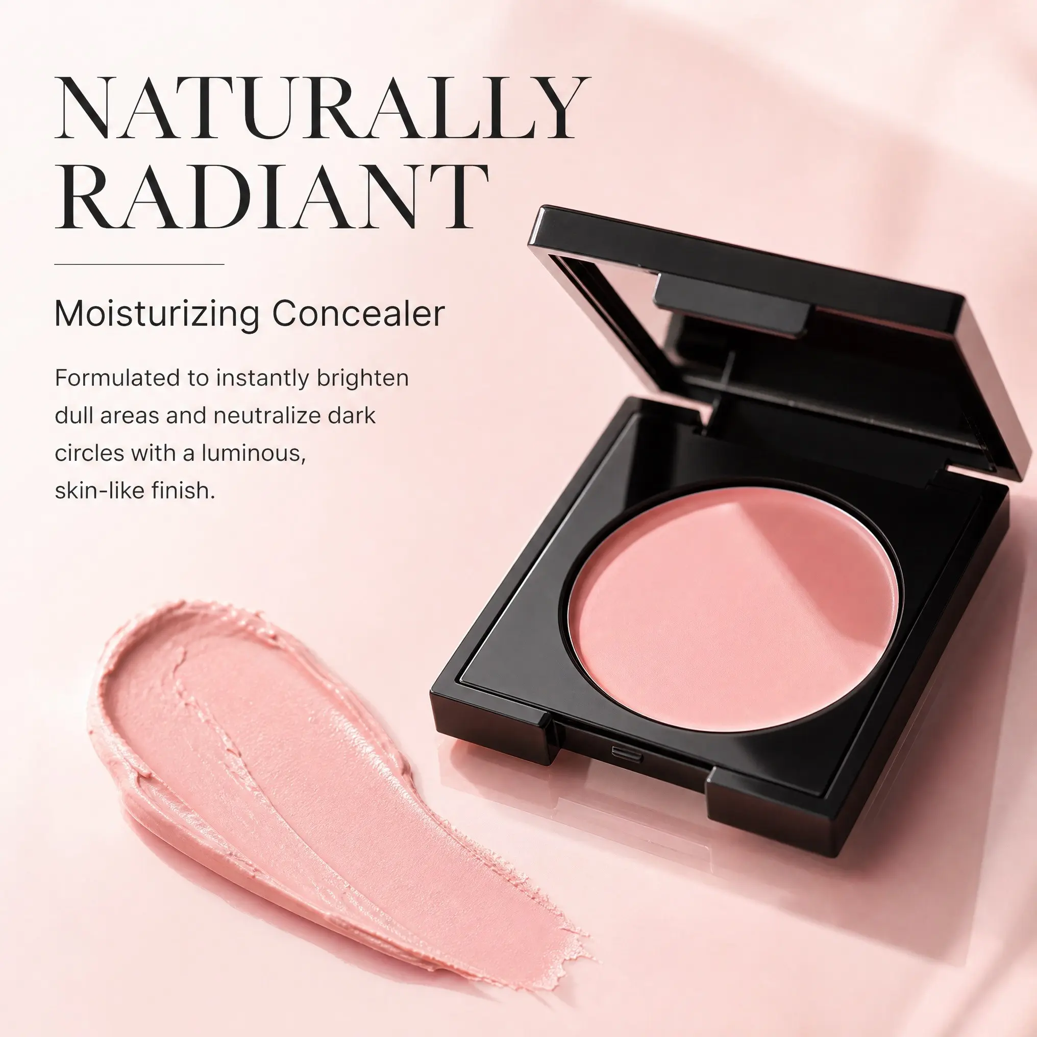 Hydrating Concealer Corrector, Under Eye Concealer, Improves Circles, Long-Lasting, Includes Brush, 2-Piece Set