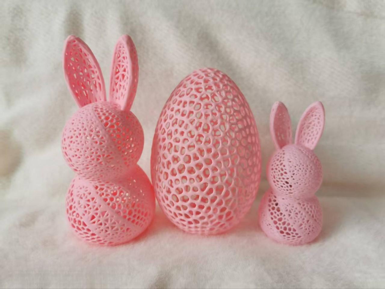 3D Printed LED Easter Hollow Rabbit Lamp, Festive Rabbit Party Decoration Ornament