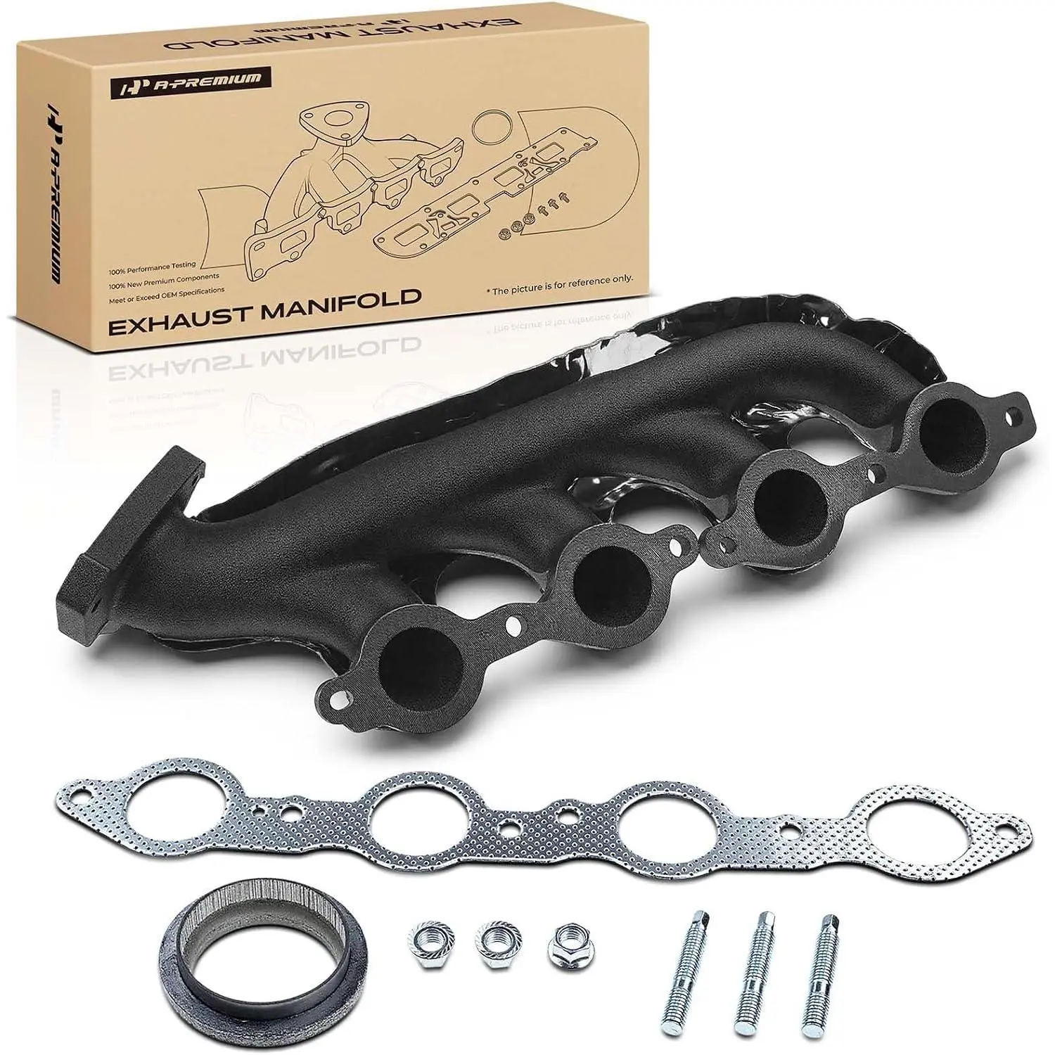 Right-side exhaust manifold kit (including gaskets and accessories)