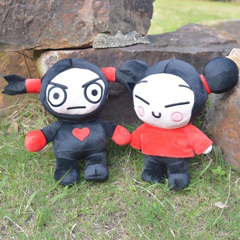 Pucca & Garu Couple Plush Set Viral Cartoon Character Soft Stuffed Dolls Unique Gift for Fans & Couples