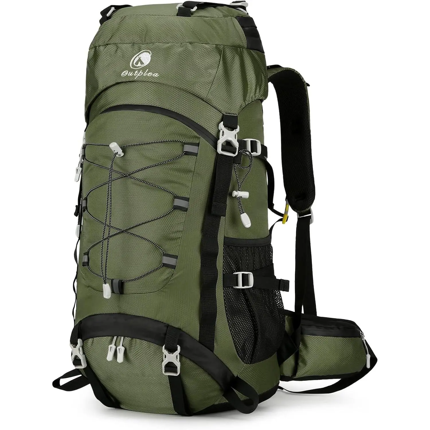 60L Unisex Camping Rucksack with Rain Cover, Waterproof Lightweight Large Backpack for Outdoor Sports Hiking Climbing, Adjustable Straps, Home Supplies Storage Organizer