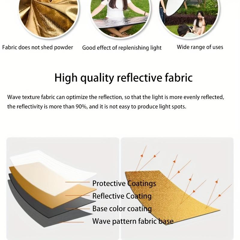 Photography Reflector, 30-110cm Sizes, Portable Mini Design, Outdoor Lighting, Photographic Fill Light, Includes Soft Board, 5-In-1 Functionality