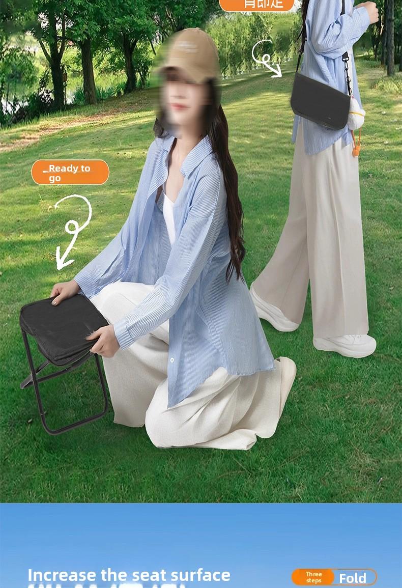 Outdoor chair, crossbody bag, folding stool, pencil case, portable simple camping equipment stool, sports backpack, folding chair
