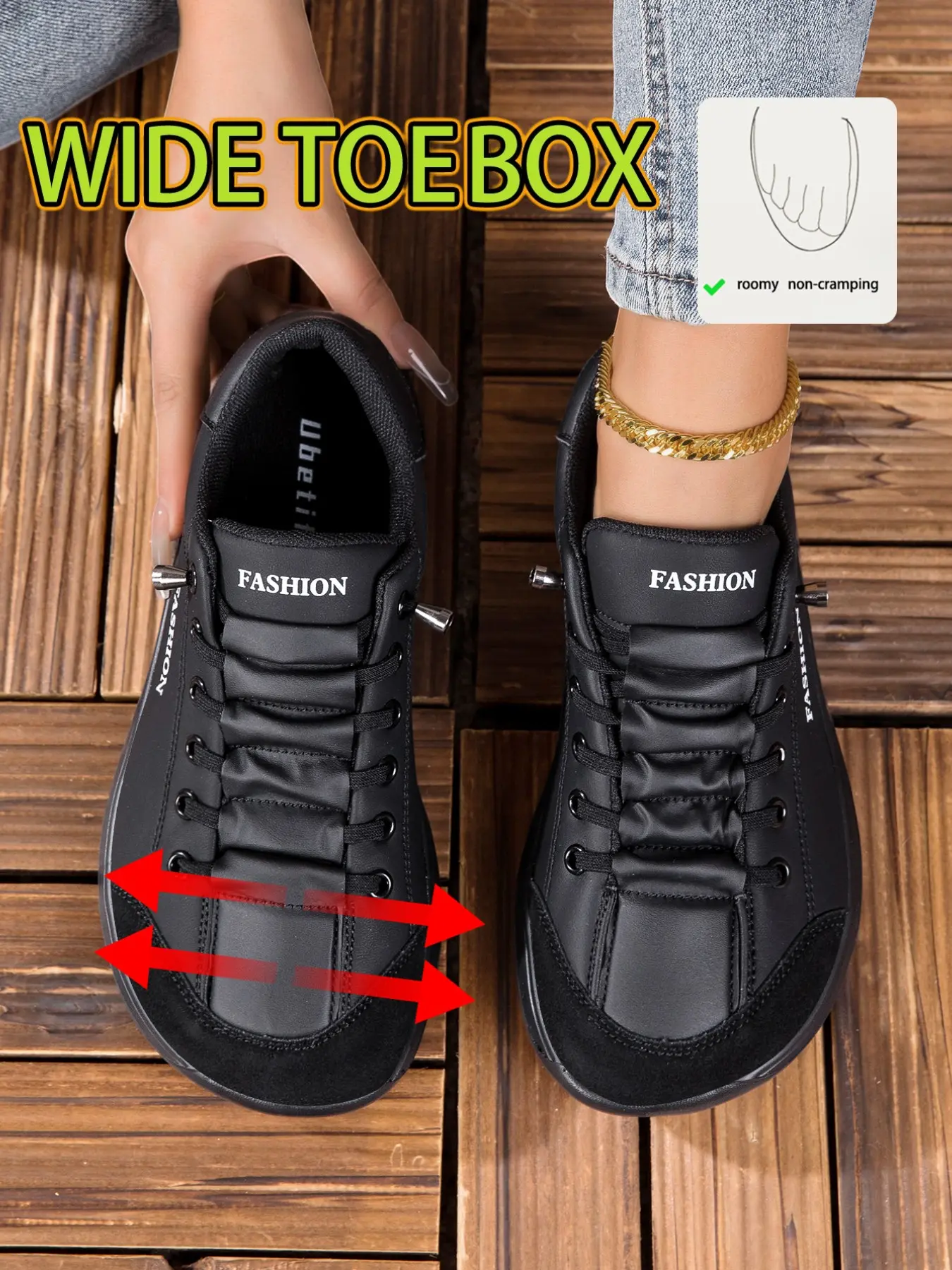 Women's Wide Fit Casual Flats Shoes, Flat Sneaker Shoes, Comfortable and Versatile, Suitable for All Seasons, Ideal for Daily Wear and Vacation Travel