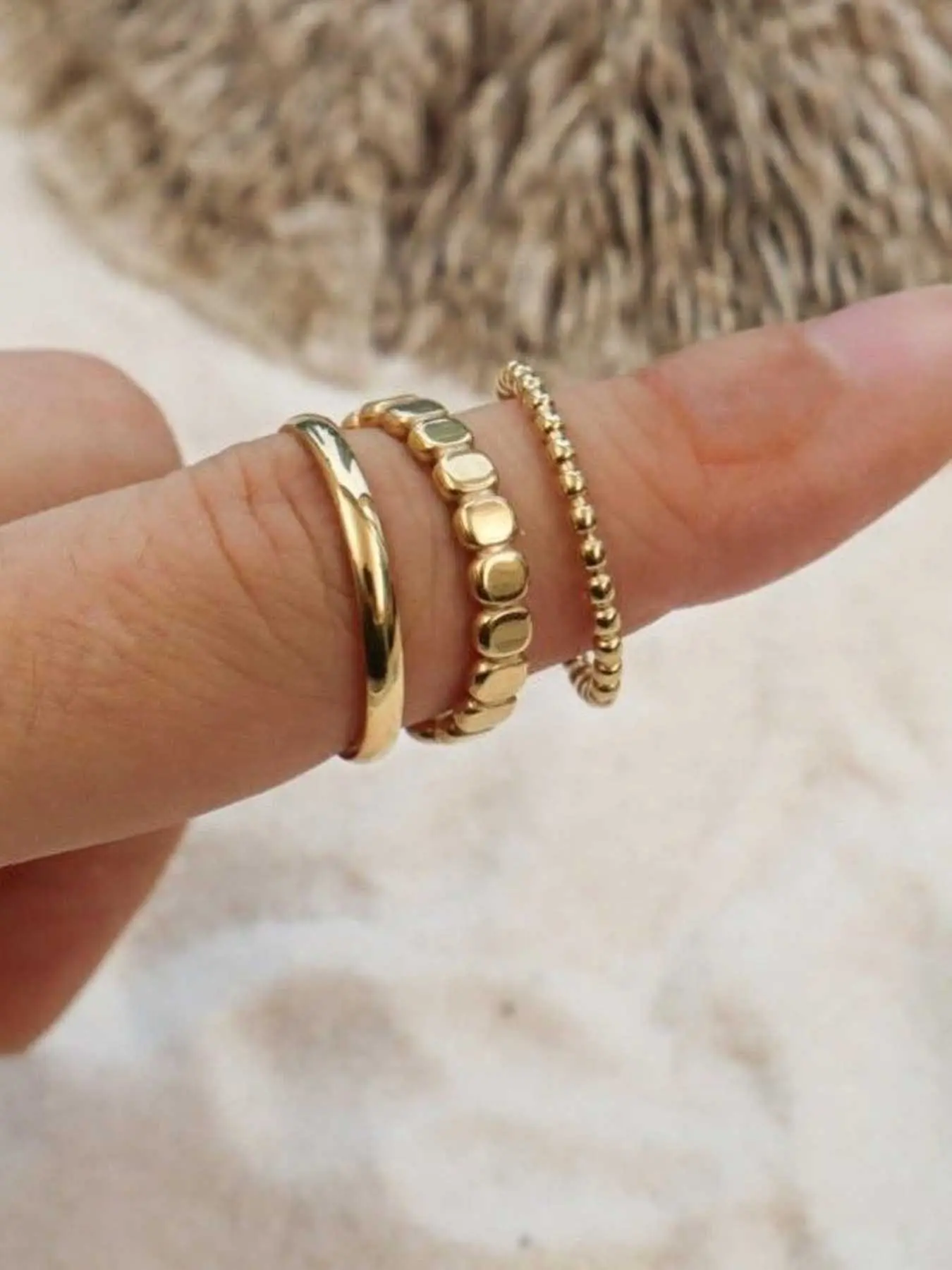 3 Piece Retro Minimalist Ring Set, Stylish Women's Everyday Commuter Dainty Stacking Rings, Versatile Jewelry for All Occasions