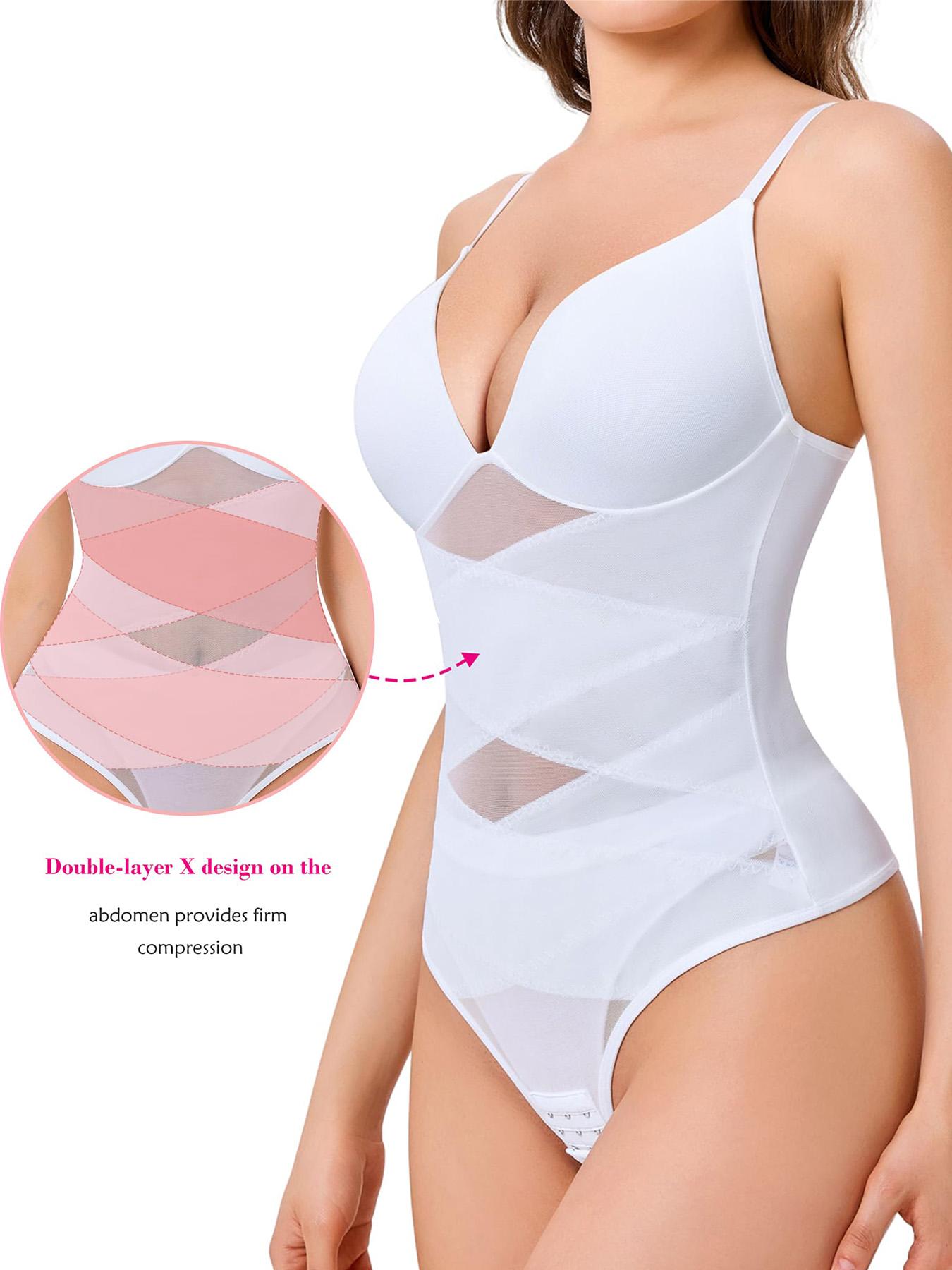Women's High Elasticity Mesh Bodysuit, Tight Fit Shapewear, Breathable Lightweight All-season Wear, Invisible Seamless Design, Natural Look, Underwear