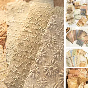 168 count Textured Scrapboo Paper it - Embossed Rice Decoupage Paper  Media for Scrapbooing Supplies Jun Journaling Cards Maing Collage,  6 Pac DIY Decorative Materials Craft Gifts