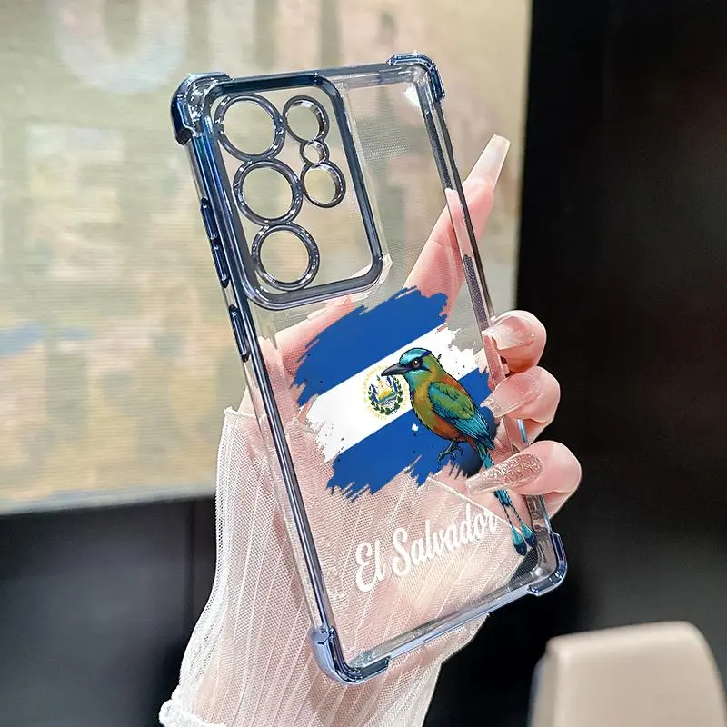 Compatible with Samsung Galaxy S26 S23 Ultra S24 Plus S25 S22+ Edge Phone Case Honduras' Avian Beauty Pattern Clear Protective Four Corners Air Cushion Anti-drop Shockproof Cellphone Casing
