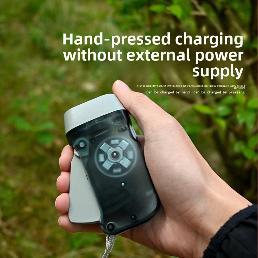 Outdoor hand-operated automatic power-generating emergency flashlight LED 3-light manual ultra-bright convenient mini flashlight