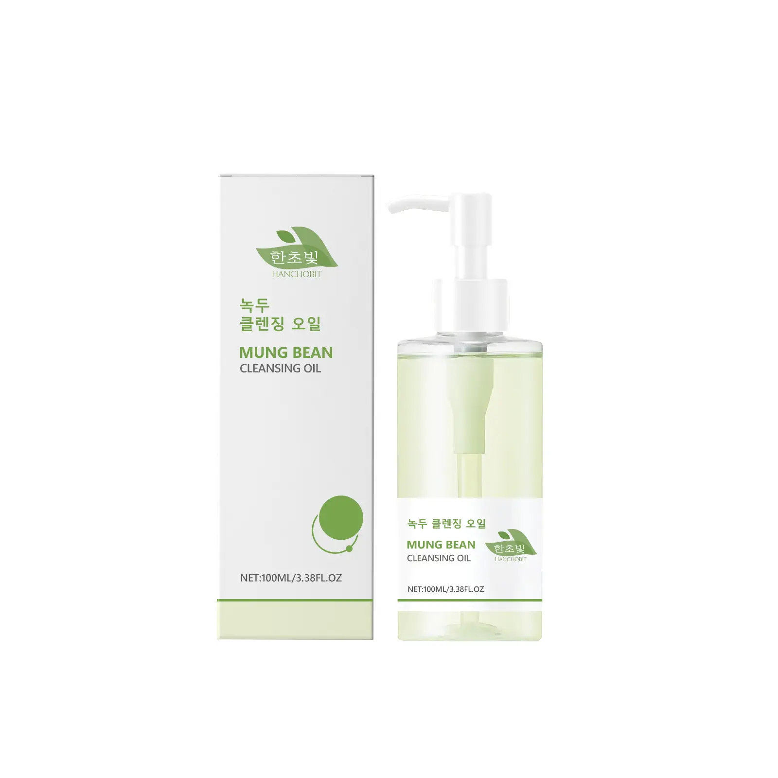 HANCHOBIT Lazy Girl Must-Have Double Action Cleansing Gel Dual Use Cleanse & Remove Gel Mung Bean Makeup Remover Oil Gentle Cleansing and Dissolving Makeup for Face, Eyes, and Lips, Non-Greasy and Refreshing Makeup Remover Oil