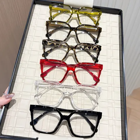 6 Pairs Classic Minimalist Modern Style Unisex Non-Prescription Glasses, Ideal for Daily Use, Office Reading, Commuting and Studying, Casual Stylish Glasses
