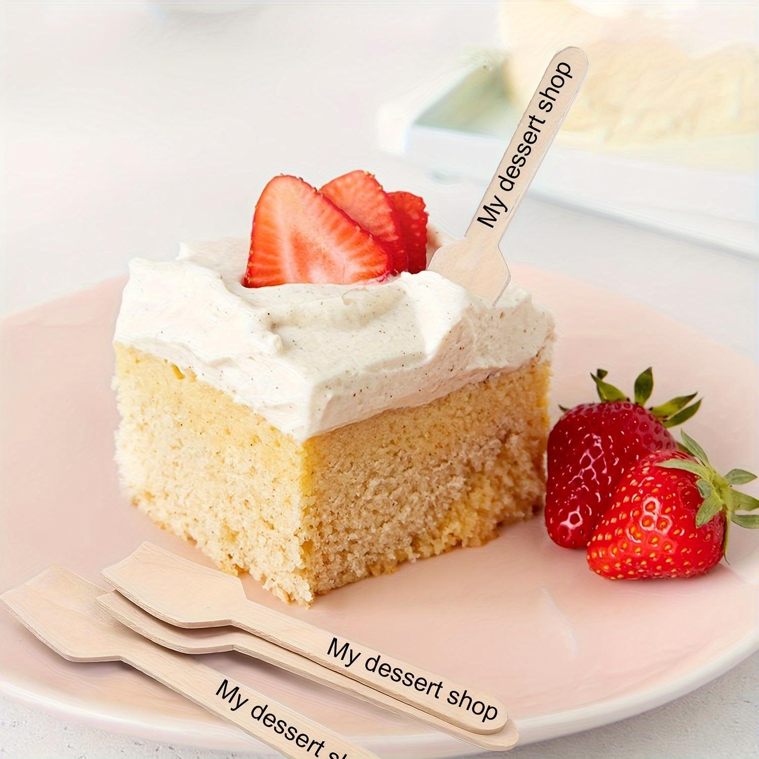 200pcs Personalized Wooden Dessert Spoons, Laser-Engraved Disposable Tasting Square Spoons for Bath Salts, Teaspoons for Honey, Suitable for Christmas, Birthdays, Weddings, And Family Coffee Dessert Dining