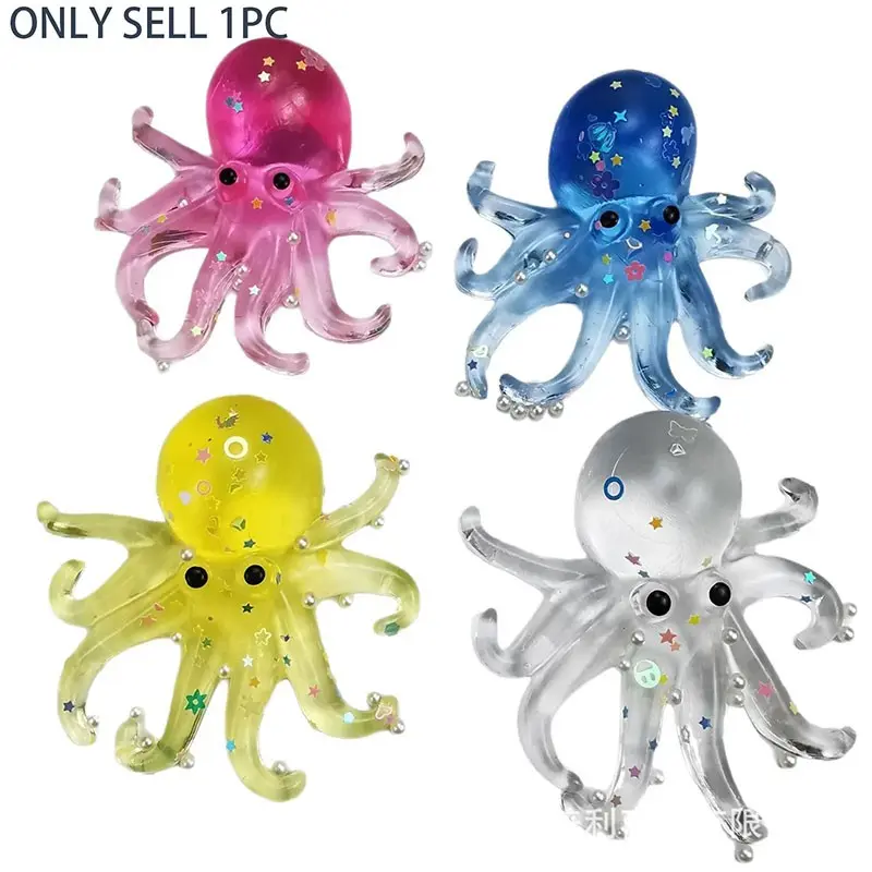 1pcs Ocean Octopus Stress Relief Toy, Fidget Animals, Slow Rebound Squishy, Portable Indoor Outdoor Play, Suitable for Ages 3+, Model Pk01, Cute Squishy