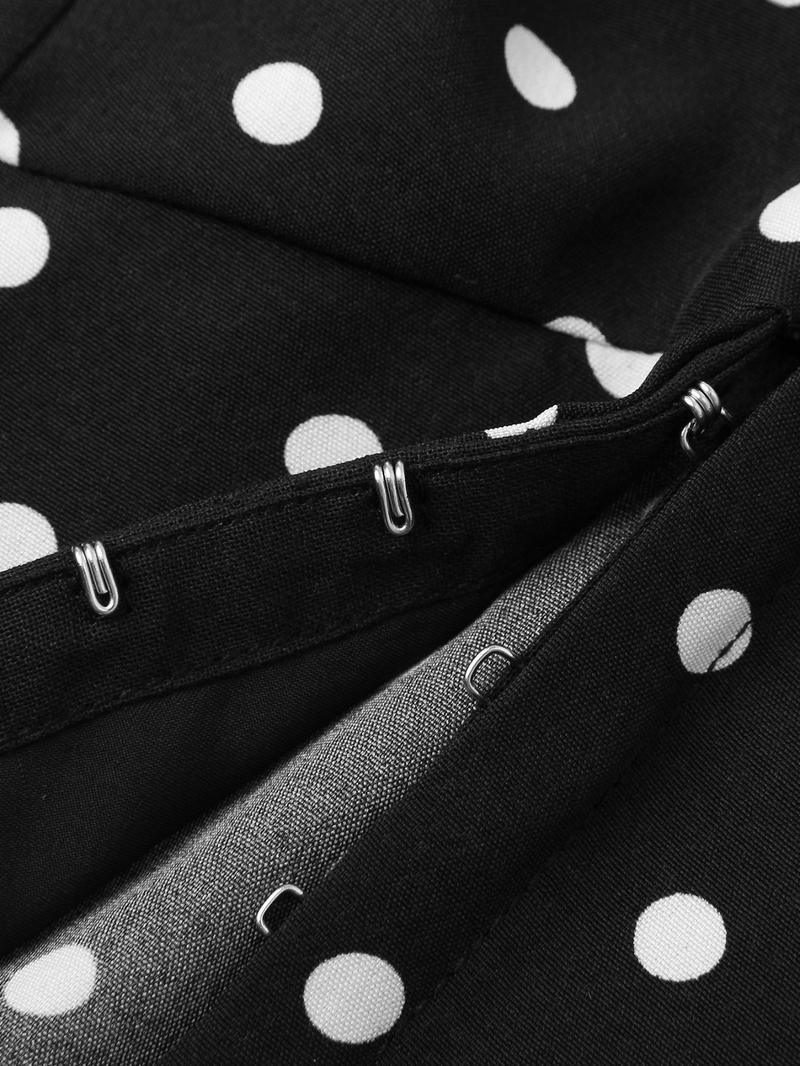 Women's Polka Dot Print Open Front Crop Tank Top, Casual Fitted Sleeveless Cropped Top for Summer, Women's Clothing for Daily Wear