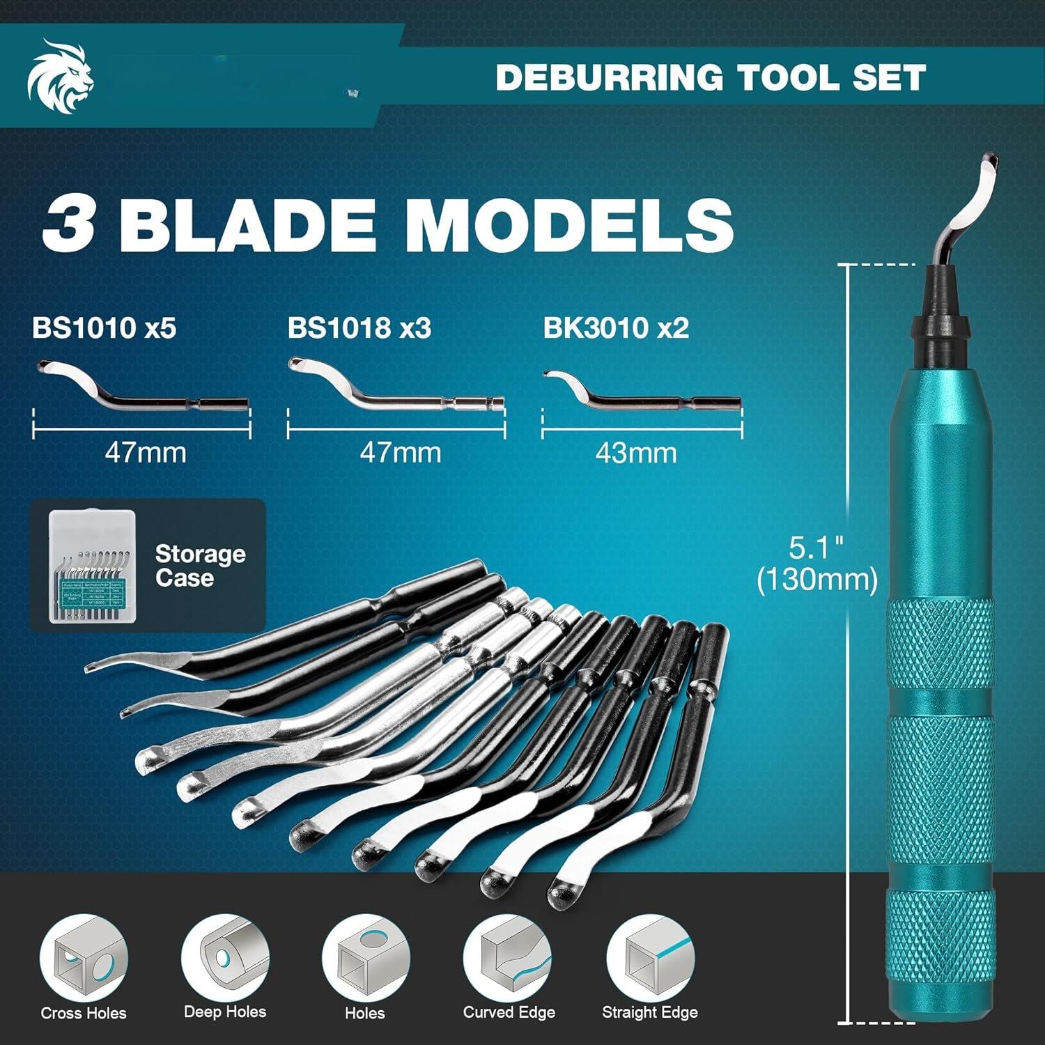Deburring Tool, Countersink Hand Reamers, with 10 HSS , 360 Swivel Hand Debur Tool for Metal, , PVC, Copper, Plastic, Printing, , Deburring & Chamfering Reamer Tool Deburring Tool, Countersink Hand Reamers, with 10 HSS , 360 Swivel Hand Debur Tool for Metal, , PVC, Copper, Plastic, Printing, , Deburring & Chamfering Reamer Tool