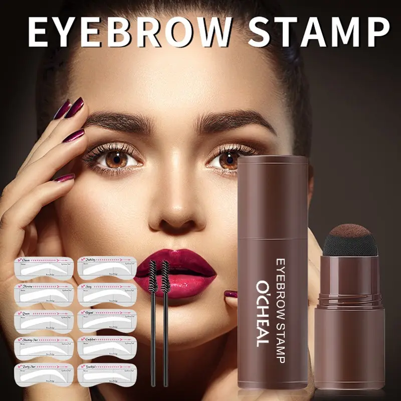 Brow Stamp for Quick Brow Shaping, Easy Symmetrical Brows for Beginners, Waterproof Sweat-Resistant, Portable Fast Brow Makeup, Ideal for Daily Use