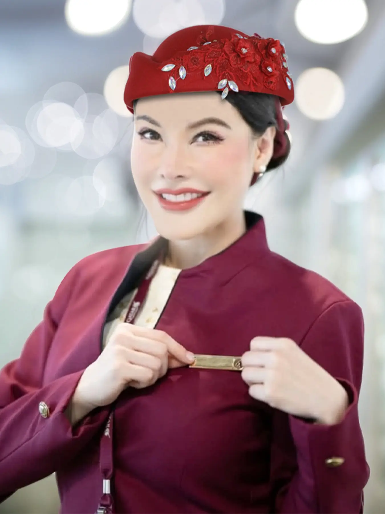 Women's Fashion Beret Hat with Side Patch, Pure Color Air Hostess Cap, Perfect for Derby Meetings and Tea Parties