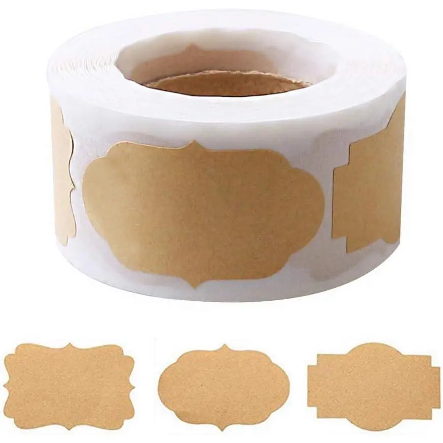 300 Pcs Gift Tags Stickers Name Labels Stickers, Self-Adhesive Handmade Bottle All-Purpose Jar Labels for Presents Easter Decorations Jars Food Craft