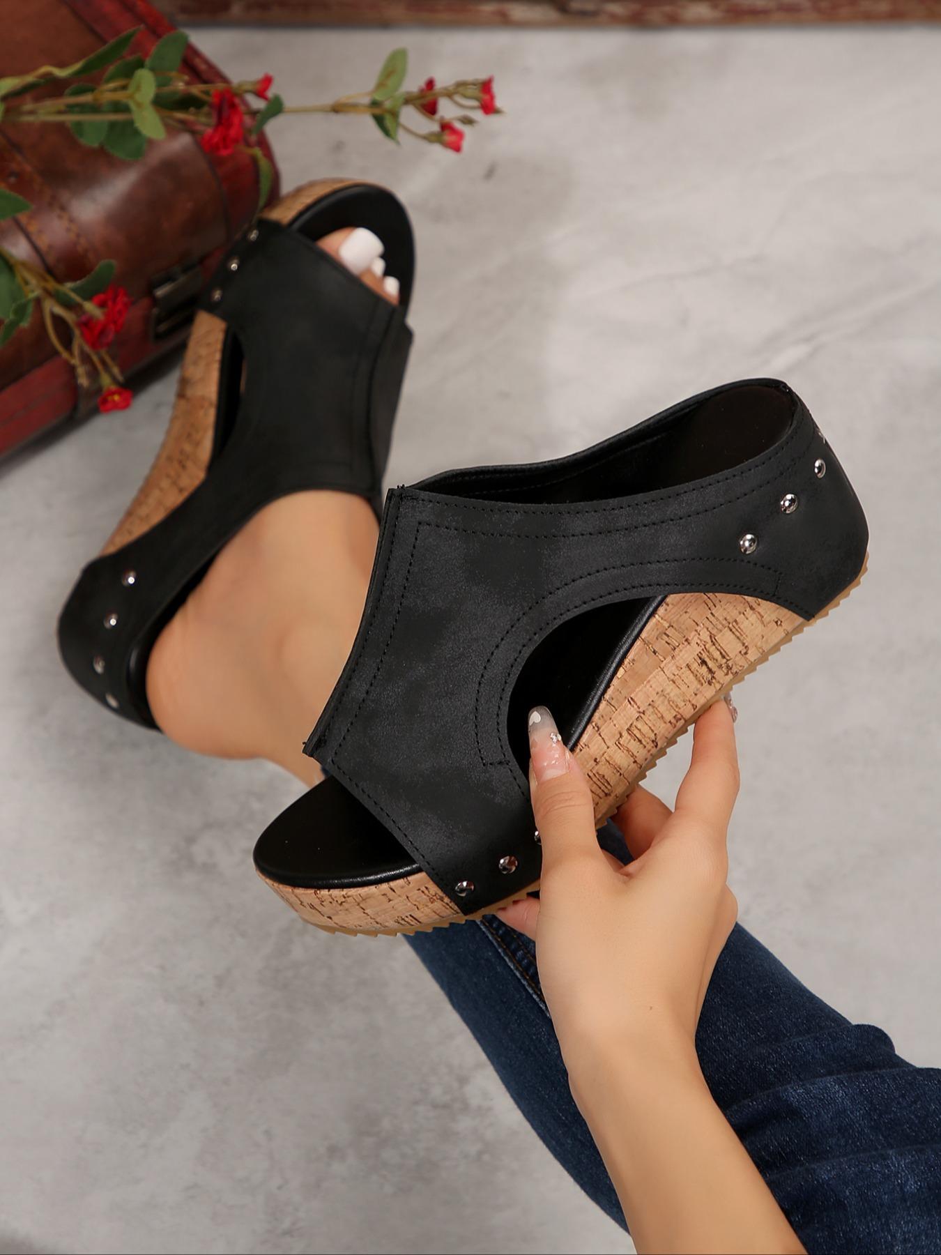 Women's Fashionable  Platform Sandals, Casual Comfortable Wedge Sandals for Summer, Female All-match Shoes for Daily Wear