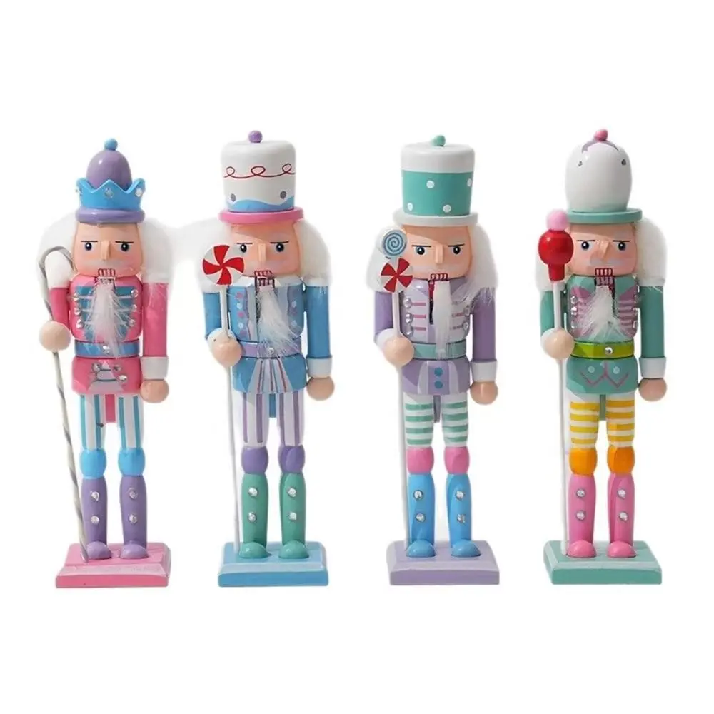 Creative Colorful Macaron Nutcracker Puppet Ornament, Christmas Decoration, Gift for Friends, Home Decor, Unique Holiday Accessory