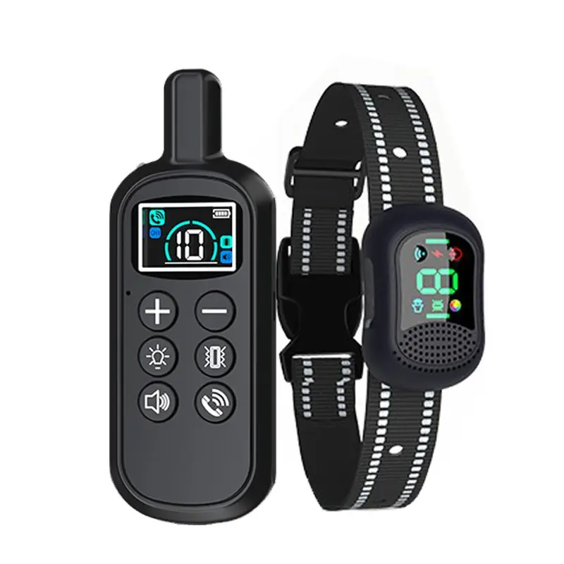 4900FT Remote Voice Call Function Dog Training Collar,IP67 Waterproof Rechargeable Adjustable Collar with Reflective Strips, 4 Humane Training Modes for All Breeds & All Dog Sizes
