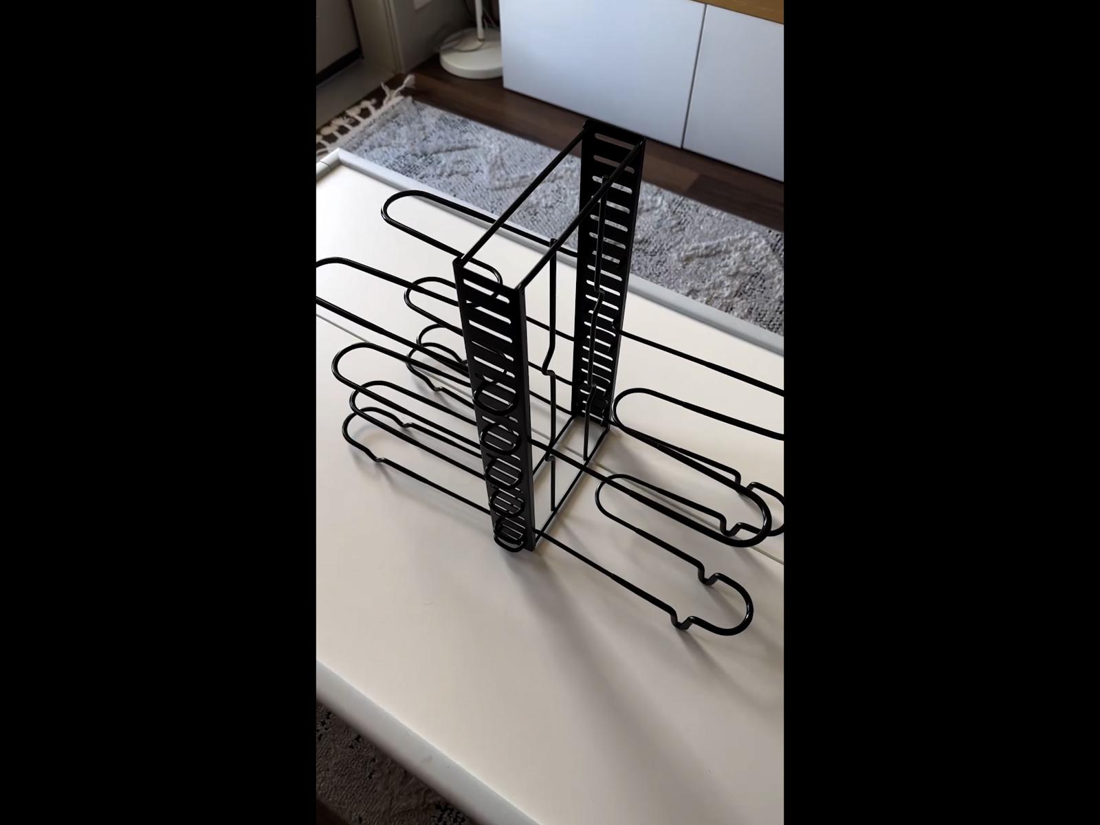 Pots and Pans Organizer for Cabinet 16.61 Height, 8 Tier Pot Organizers Rack with 3 DIY Methods, Adjustable Pan Organizer under Cabinet Kitchen Organization and Storage