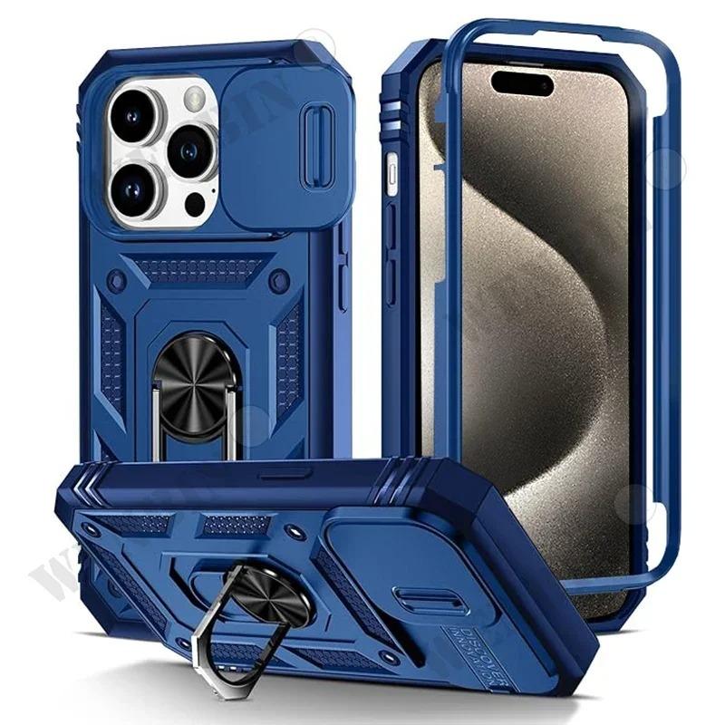 Case For iPhone 17 Pro Max 16 15 14 13 12 11 Pro Max Mini Plus 17e 16e Heavy Duty with Camera 360 Degree Kickstand Cover